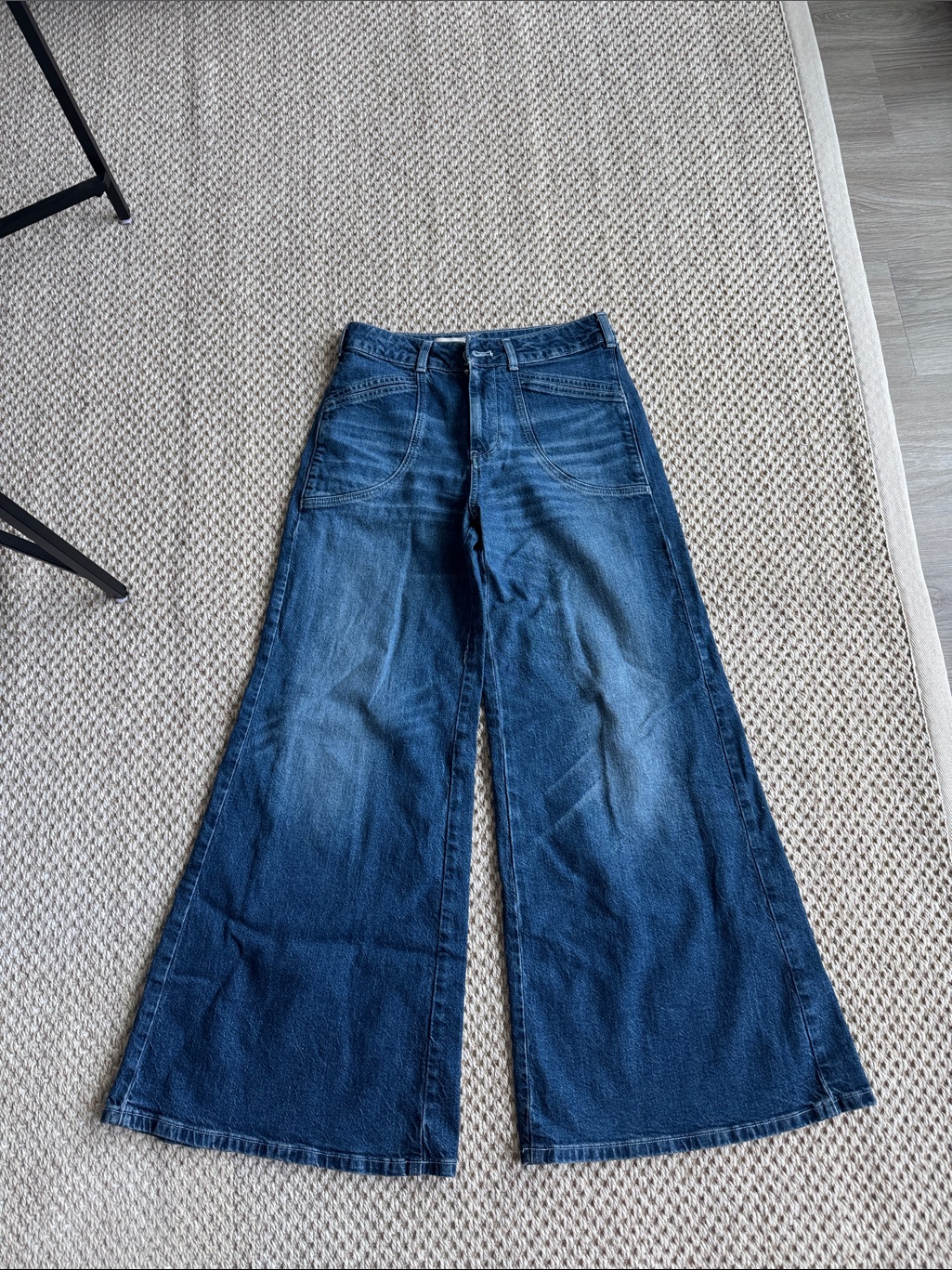 Pilcro WideLeg Indigo Blue Denim Jeans